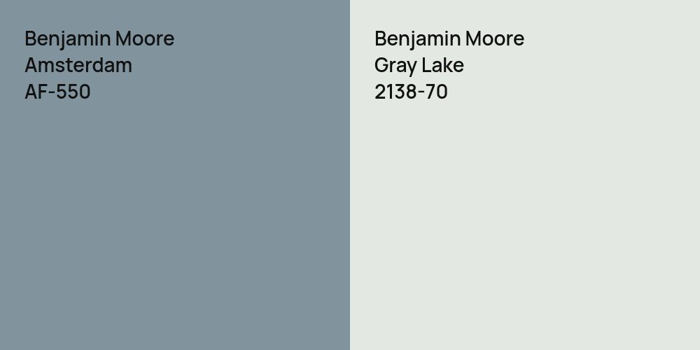 Benjamin Moore Amsterdam vs. Benjamin Moore Gray Lake