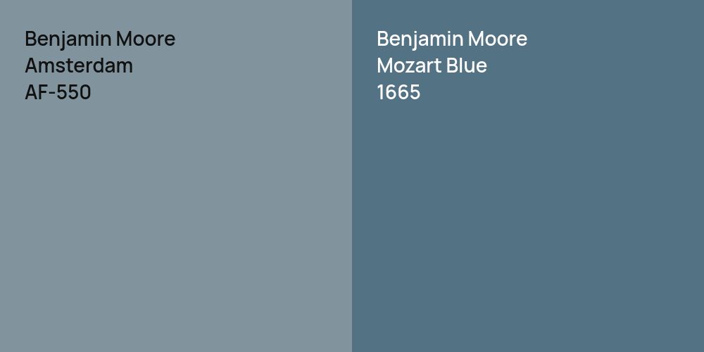 Benjamin Moore Amsterdam vs. Benjamin Moore Mozart Blue