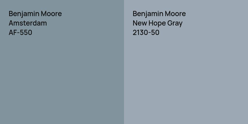 Benjamin Moore Amsterdam vs. Benjamin Moore New Hope Gray