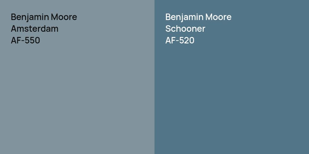 Benjamin Moore Amsterdam vs. Benjamin Moore Schooner