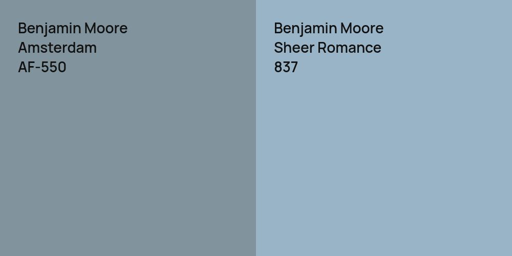 Benjamin Moore Amsterdam vs. Benjamin Moore Sheer Romance