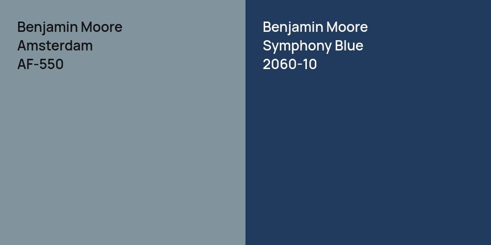 Benjamin Moore Amsterdam vs. Benjamin Moore Symphony Blue