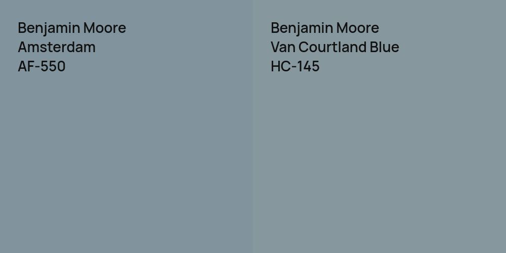 Benjamin Moore Amsterdam vs. Benjamin Moore Van Courtland Blue