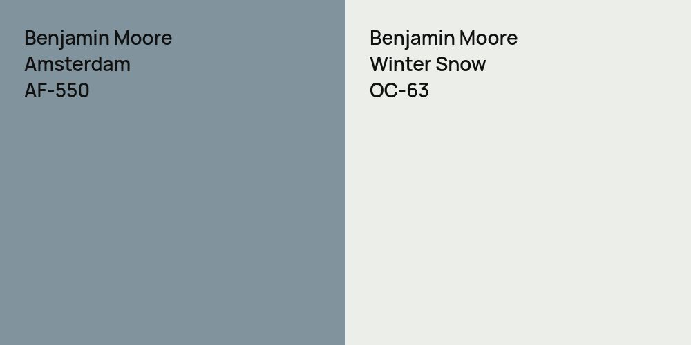 Benjamin Moore Amsterdam vs. Benjamin Moore Winter Snow