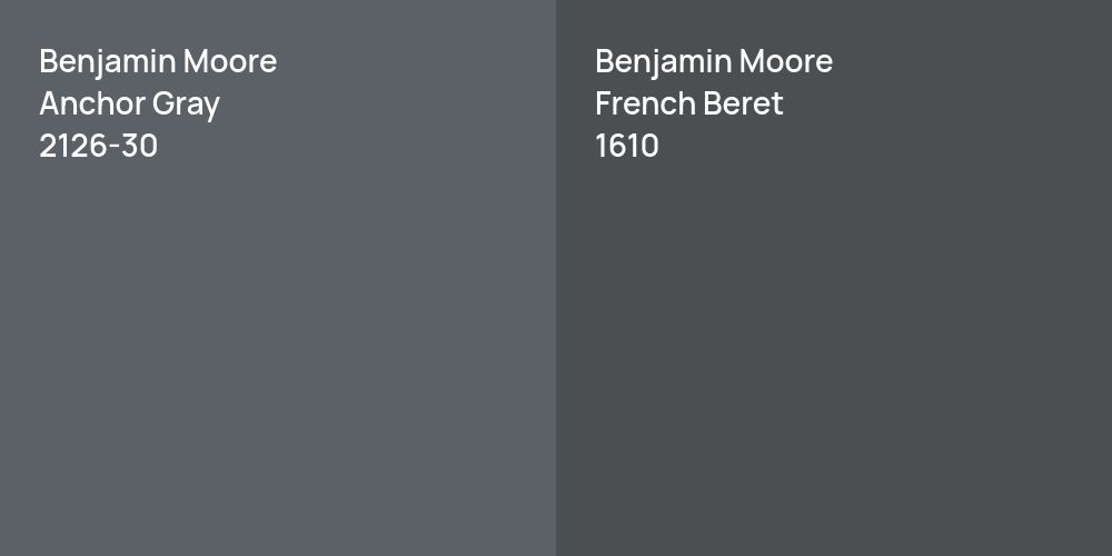 Benjamin Moore Anchor Gray vs. Benjamin Moore French Beret