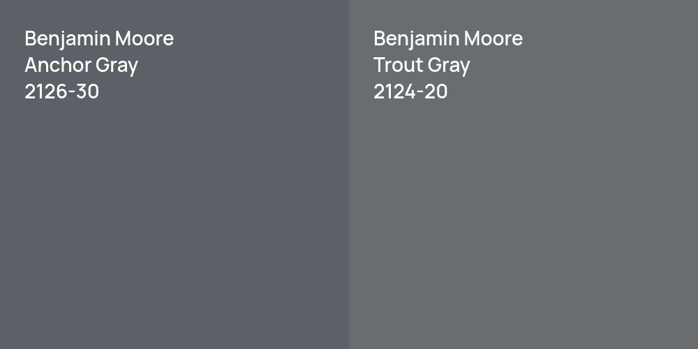 Benjamin Moore Anchor Gray vs. Benjamin Moore Trout Gray