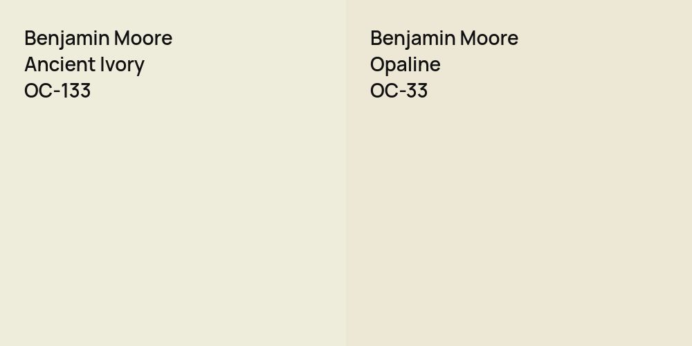 Benjamin Moore Ancient Ivory vs. Benjamin Moore Opaline