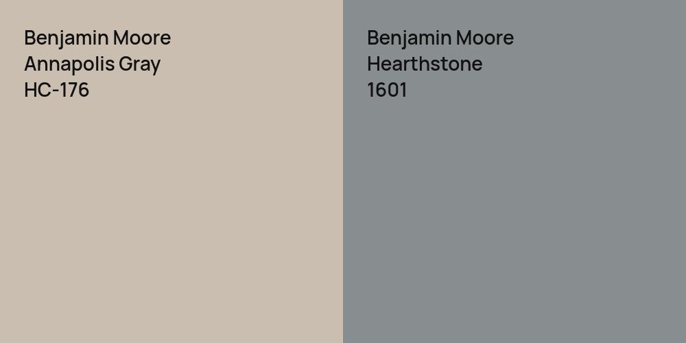 Benjamin Moore Annapolis Gray vs. Benjamin Moore Hearthstone