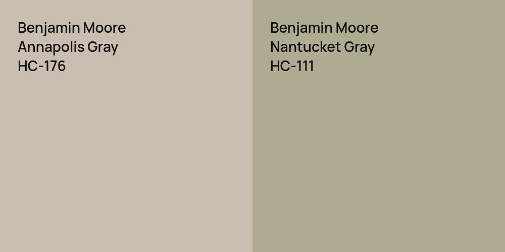 Benjamin Moore Annapolis Gray vs. Benjamin Moore Nantucket Gray