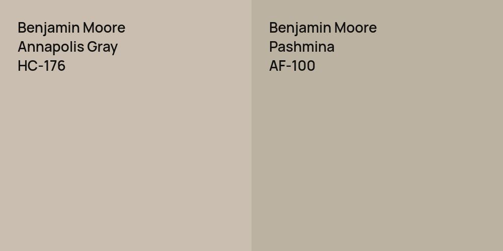 Benjamin Moore Annapolis Gray vs. Benjamin Moore Pashmina