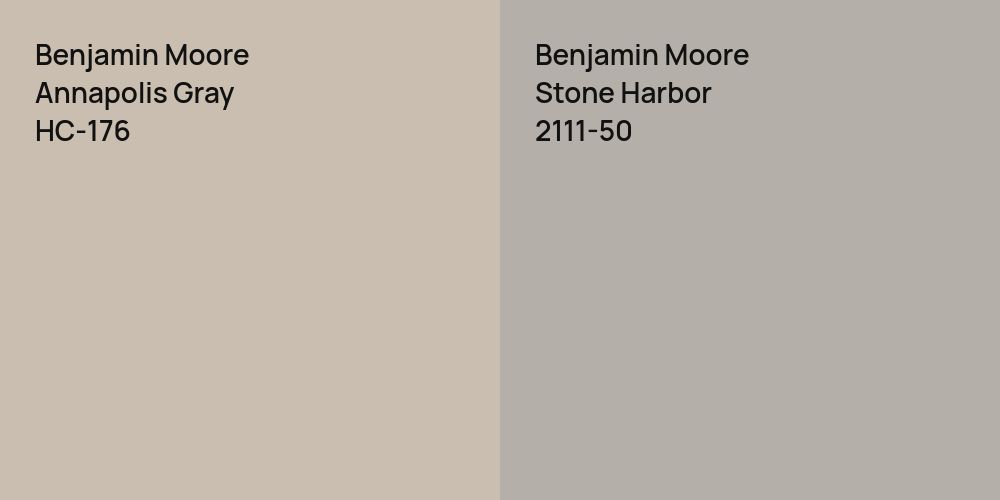 Benjamin Moore Annapolis Gray vs. Benjamin Moore Stone Harbor