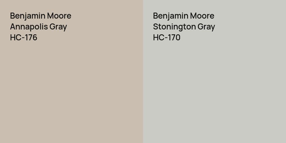 Benjamin Moore Annapolis Gray vs. Benjamin Moore Stonington Gray