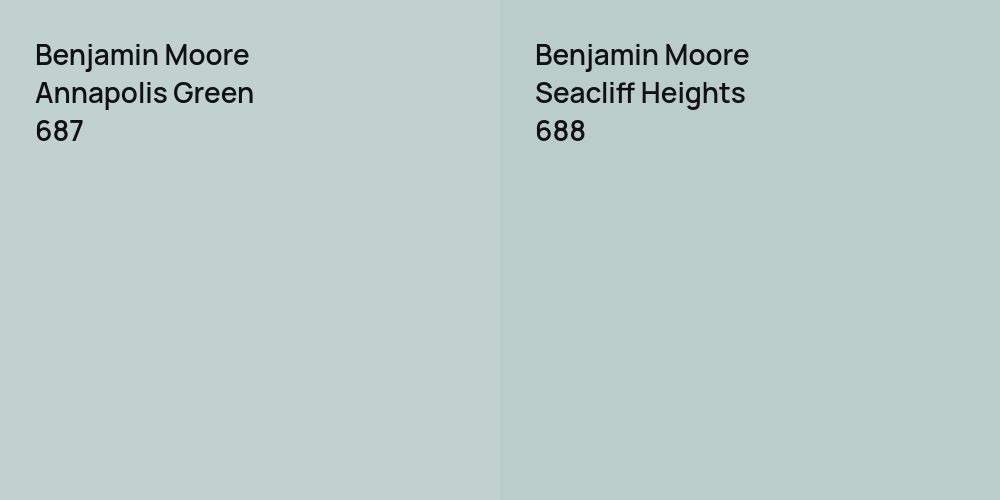 Benjamin Moore Annapolis Green vs. Benjamin Moore Seacliff Heights