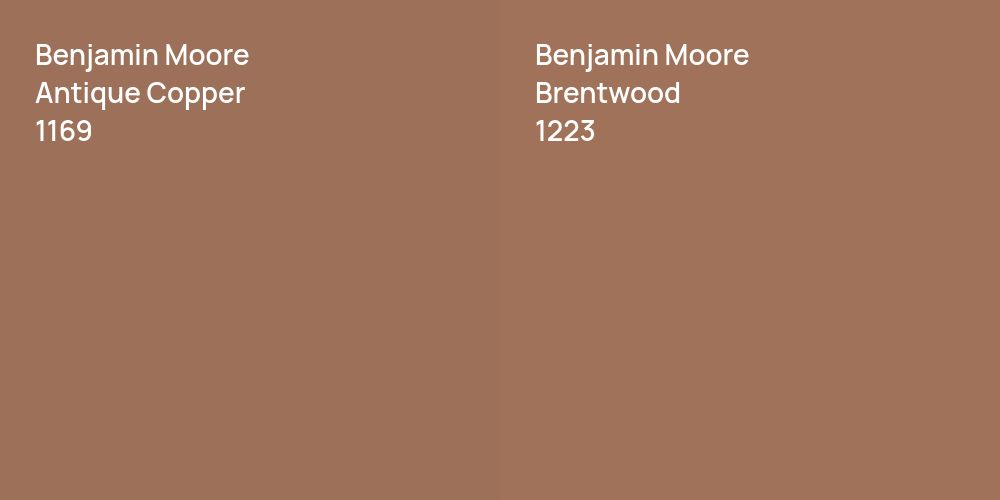 Benjamin Moore Antique Copper vs. Benjamin Moore Brentwood