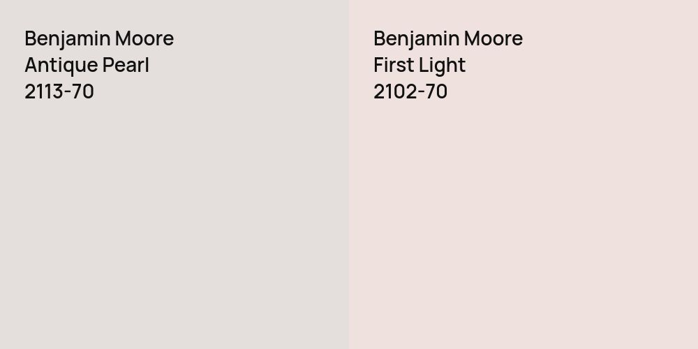 Benjamin Moore Antique Pearl vs. Benjamin Moore First Light