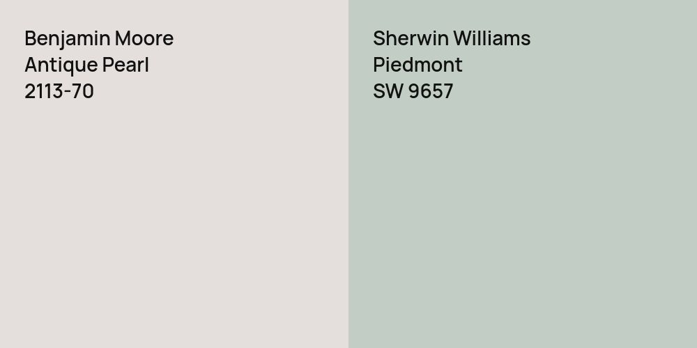 Benjamin Moore Antique Pearl vs. Sherwin Williams Piedmont