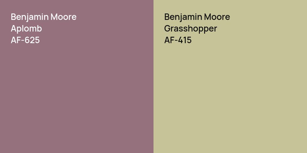 Benjamin Moore Aplomb vs. Benjamin Moore Grasshopper