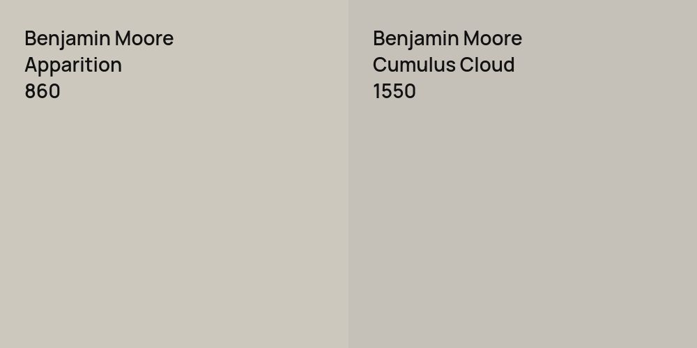 Benjamin Moore Apparition vs. Benjamin Moore Cumulus Cloud