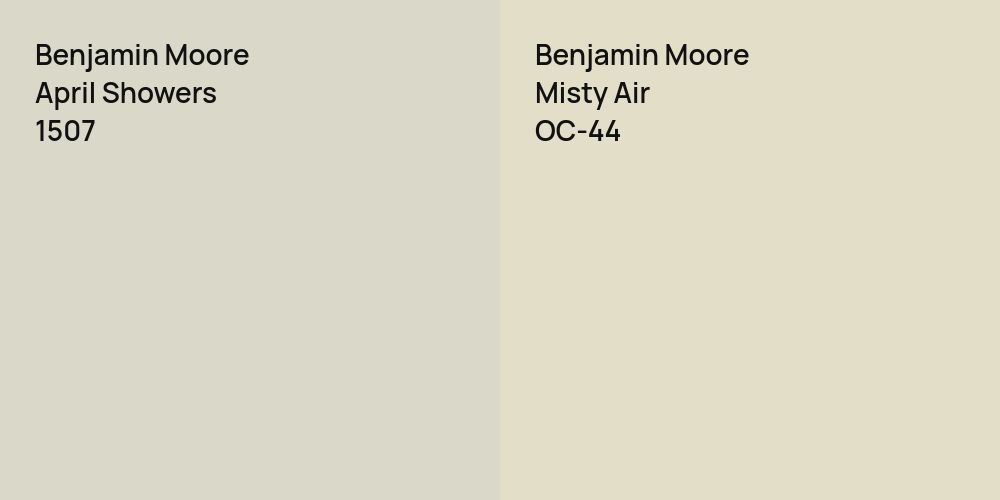 Benjamin Moore April Showers vs. Benjamin Moore Misty Air