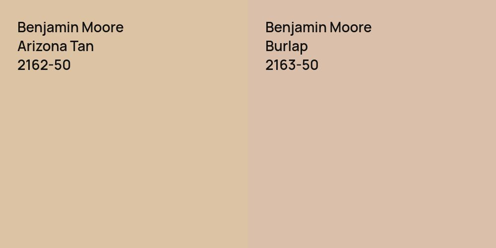 Benjamin Moore Arizona Tan vs. Benjamin Moore Burlap