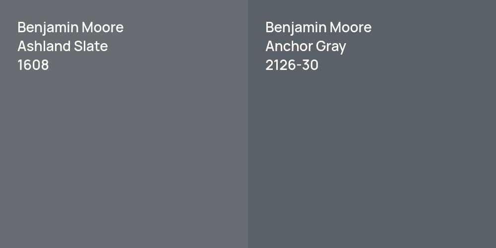 Benjamin Moore Ashland Slate vs. Benjamin Moore Anchor Gray