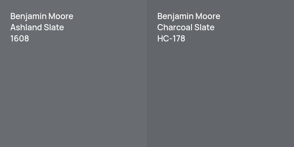 Benjamin Moore Ashland Slate vs. Benjamin Moore Charcoal Slate