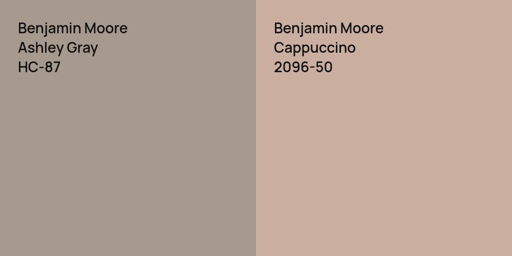 Benjamin Moore Ashley Gray vs. Benjamin Moore Cappuccino