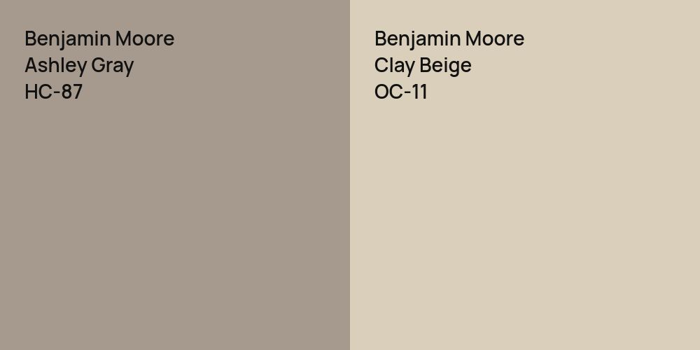 Benjamin Moore Ashley Gray vs. Benjamin Moore Clay Beige