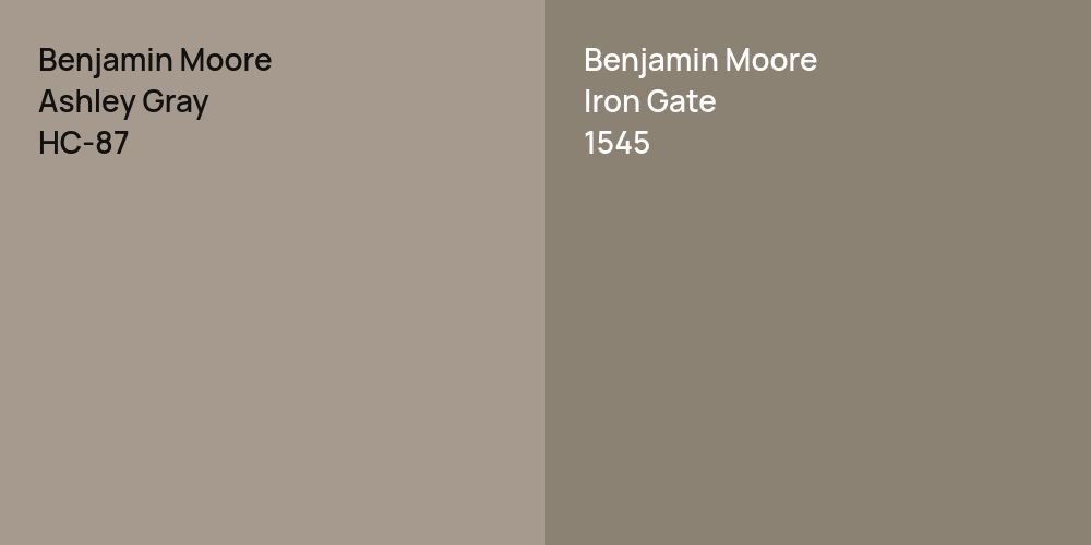 Benjamin Moore Ashley Gray vs. Benjamin Moore Iron Gate