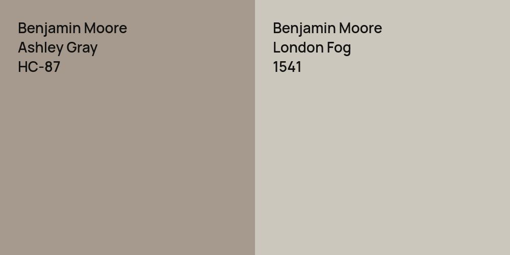 Benjamin Moore Ashley Gray vs. Benjamin Moore London Fog