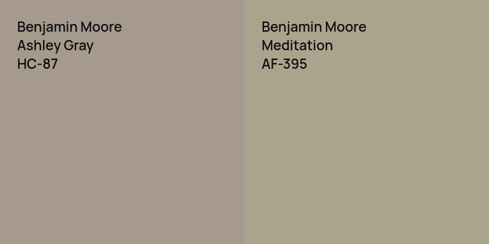 Benjamin Moore Ashley Gray vs. Benjamin Moore Meditation