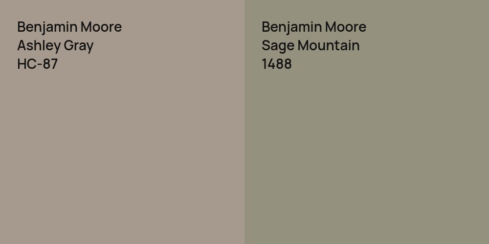 Benjamin Moore Ashley Gray vs. Benjamin Moore Sage Mountain