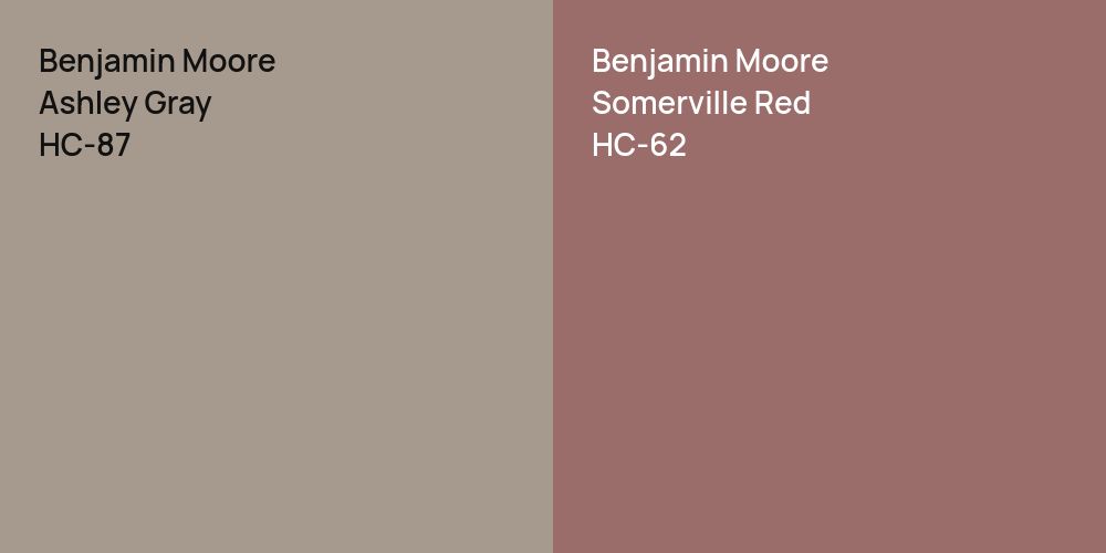 Benjamin Moore Ashley Gray vs. Benjamin Moore Somerville Red