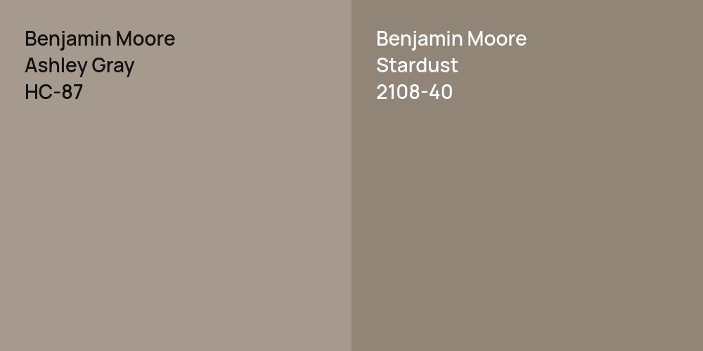 Benjamin Moore Ashley Gray vs. Benjamin Moore Stardust