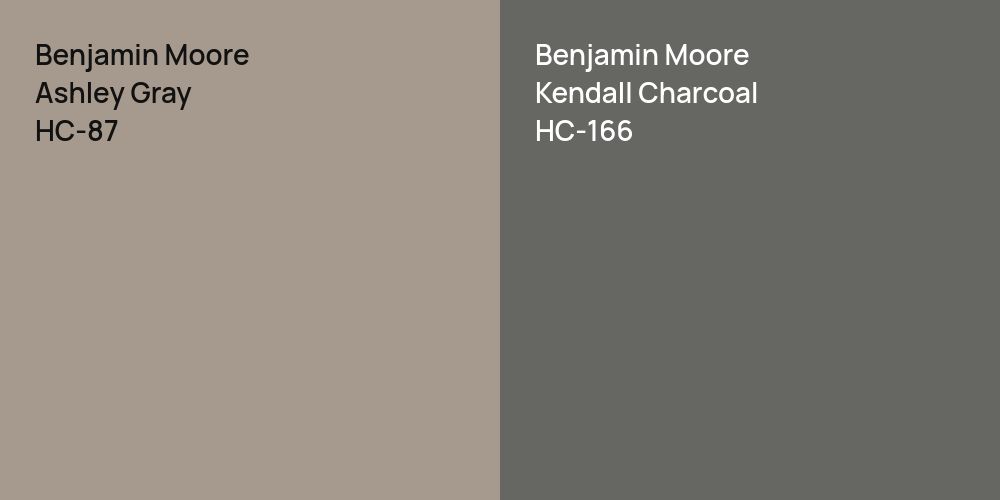 Benjamin Moore Ashley Gray vs. Benjamin Moore Kendall Charcoal