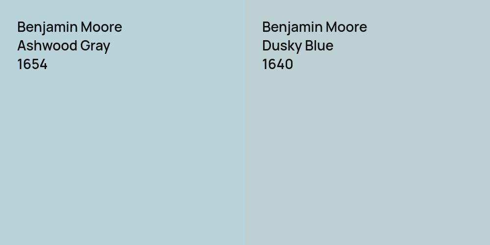 Benjamin Moore Ashwood Gray vs. Benjamin Moore Dusky Blue