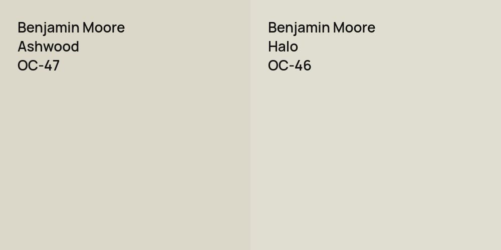 Benjamin Moore Ashwood vs. Benjamin Moore Halo