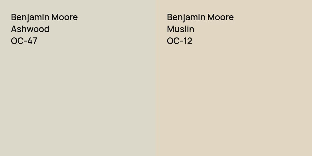 Benjamin Moore Ashwood vs. Benjamin Moore Muslin