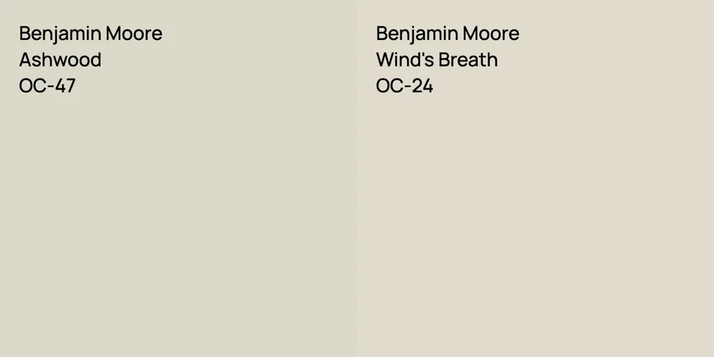 Benjamin Moore Ashwood vs. Benjamin Moore Wind's Breath