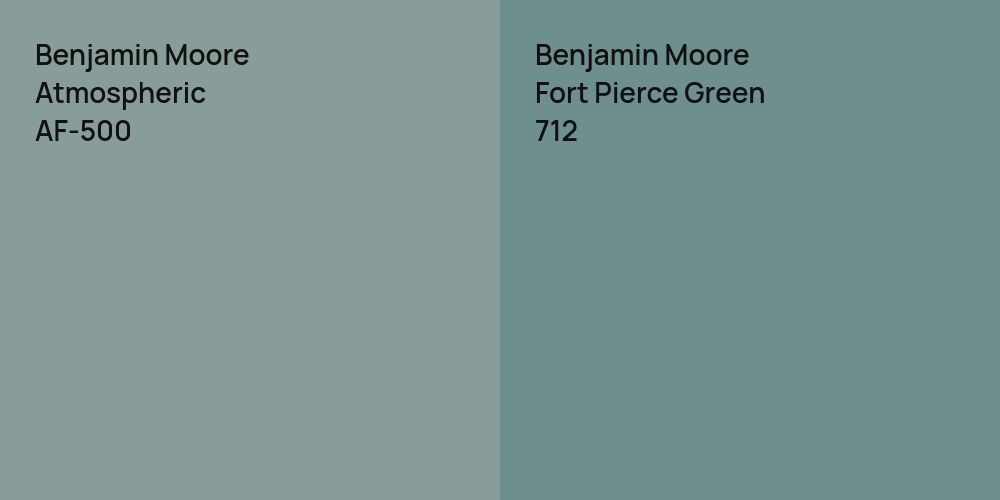 Benjamin Moore Atmospheric vs. Benjamin Moore Fort Pierce Green