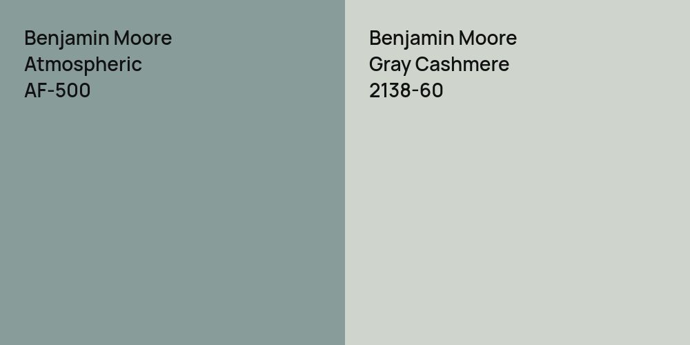 Benjamin Moore Atmospheric vs. Benjamin Moore Gray Cashmere