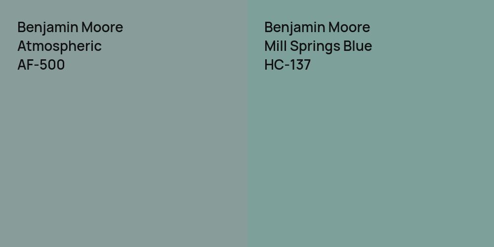 Benjamin Moore Atmospheric vs. Benjamin Moore Mill Springs Blue