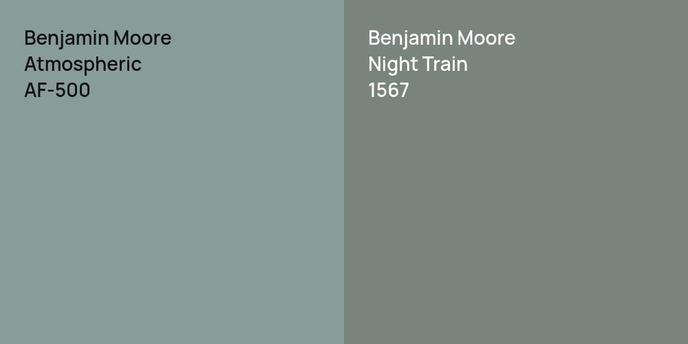 Benjamin Moore Atmospheric vs. Benjamin Moore Night Train