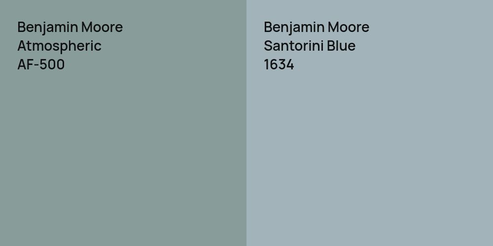 Benjamin Moore Atmospheric vs. Benjamin Moore Santorini Blue