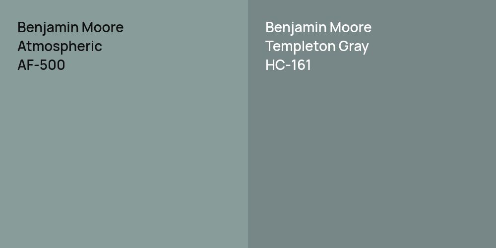 Benjamin Moore Atmospheric vs. Benjamin Moore Templeton Gray