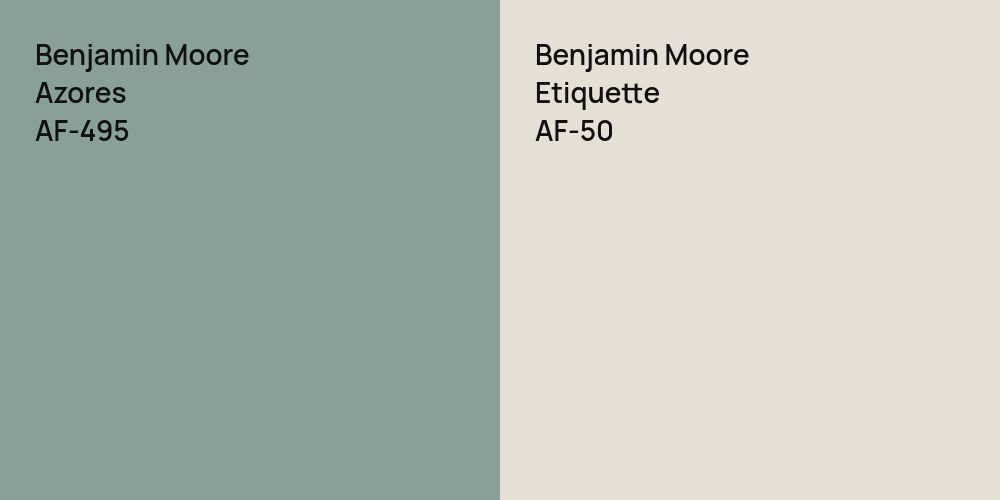 Benjamin Moore Azores vs. Benjamin Moore Etiquette