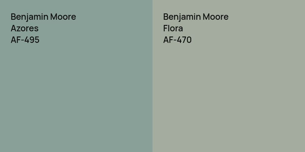 Benjamin Moore Azores vs. Benjamin Moore Flora