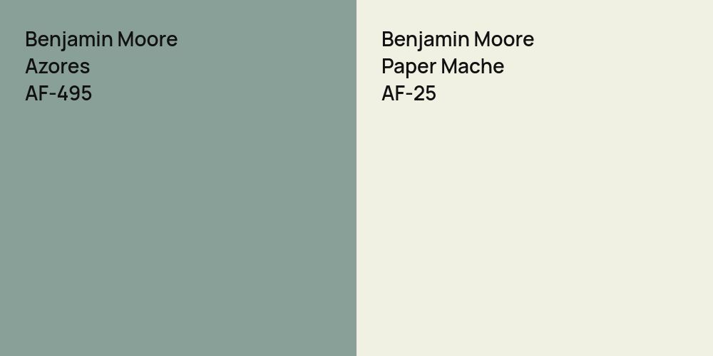 Benjamin Moore Azores vs. Benjamin Moore Paper Mache