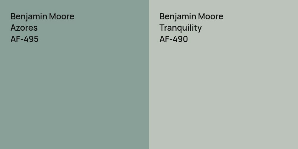 Benjamin Moore Azores vs. Benjamin Moore Tranquility