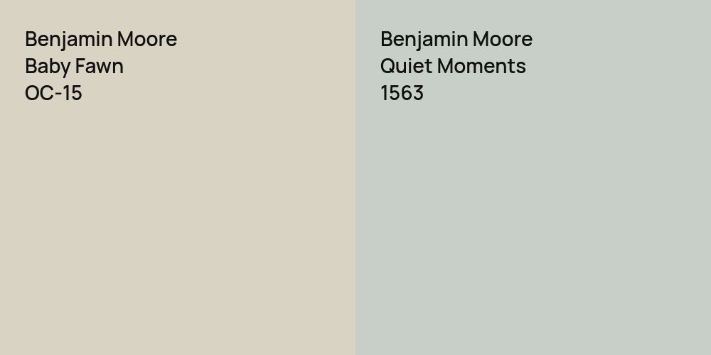 Benjamin Moore Baby Fawn vs. Benjamin Moore Quiet Moments